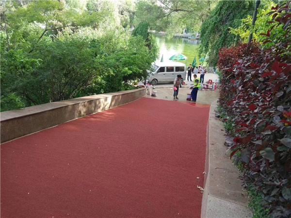 长寿彩色路面施工
